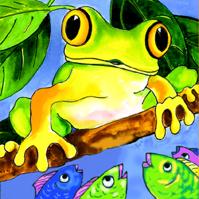 Frog and Fishes