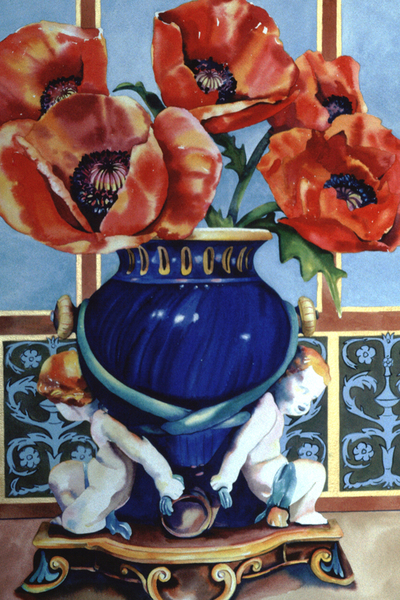 Majolica Poppies